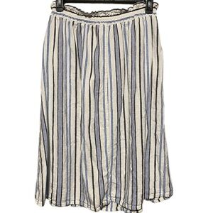 A New Day Blues and White Midi A-Line Skirt